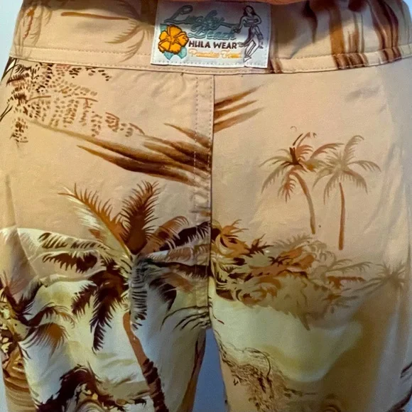 Lucky brand drawstring pants in vintage inspired island print - Picture 5 of 11
